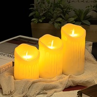 Articles ménagers, bougies, bougies LED en forme de pilier, lumière vacillante, recyclage, respectueux de l'environnement, inoffensif, décoration, ambiance