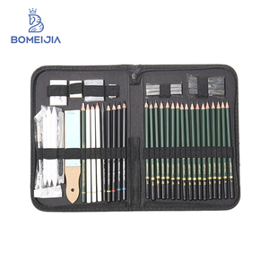 Tốt Nhất Bán 42 Miếng Than Bút Chì Cai Trị Phác Thảo Công Cụ Vải Túi Vẽ Tranh Thiết Lập - Product Image 1
