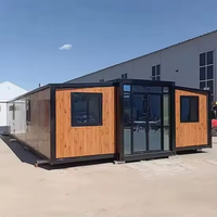 Maison conteneur préfabriquée intégrée de haute qualité, prête à l'emploi, extensible, facile à assembler, 2026, 40FT 20FT, bureau avec toilettes