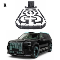 Kit carrosserie en fibre de carbone sèche style R pour ZEEKR 9X : Lame avant, jupes latérales, diffuseur arrière, aileron arrière, capot, aileron de coffre, kit largeur de carrosserie