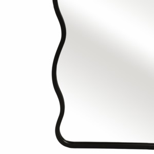Specchio ad arco ondulato con cornice moderna in metallo per camera da letto, bagno, ufficio, decorazione da parete - Product Image 4