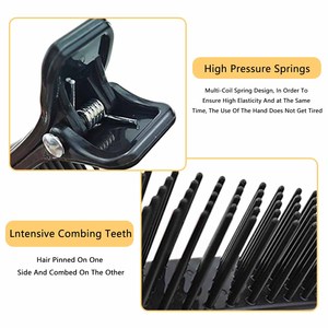 Multi-Functional <strong>Fashion</strong> Plastic Ironing Dyeing Tool for Salon Use Hair Clip <strong>Comb</strong> Bangs Positioning No Trace Partitioning - Product Image 4