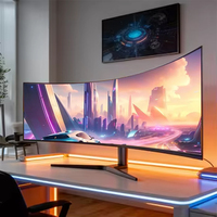 Moniteur personnalisable 19 32 34 pouces incurvé sans bordure professionnel 2K 4K Moniteurs de jeu PC Moniteurs LCD