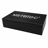 Boîte cadeau rigide noire avec insert en mousse, logo en feuille d'or, emballage en deux parties avec couvercle et base pour bijoux, électronique, cosmétiques