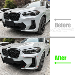 Cubierta embellecedora de rejilla para faros antiniebla y alerón delantero de parachoques para BMW X3 G01 X4 G02 LCI 20i 20d 30i 30d M40i M40d iX3 2021 2022 2023 - Product Image 2