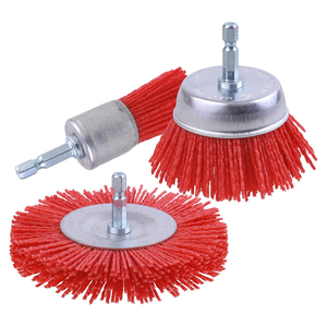 <span class=keywords><strong>Brosse</strong></span> à rouleau abrasive en nylon de 25 mm avec tige hexagonale de 1/4 po pour <span class=keywords><strong>perceuse</strong></span>, <span class=keywords><strong>brosse</strong></span> à roue en nylon pour le <span class=keywords><strong>nettoyage</strong></span> de la rouille du bois, outil de débavurage - Product Image 2