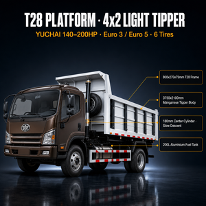 รถบรรทุกดัมพ์ FAW Tiger 6G 4x2 200 แรงม้า ยูโร 5 ดีเซล รถดัมพ์พวงมาลัยซ้าย สำหรับงานก่อสร้าง เหมืองแร่ และขนส่ง - Product Image 3