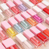 Gloss à lèvres végétalien transparent, fournisseur de maquillage personnalisé, gloss à lèvres hydratant en marque privée, huile à lèvres nourrissante en gros en marque privée
