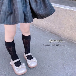 Lolita Knee <b>Socks</b> White Black Cotton Breathable Women's <b>Long</b> <b>Socks</b> Sweet Style - Product Image 3