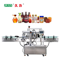Machine d'étiquetage automatique double face pour bouteilles rondes et carrées