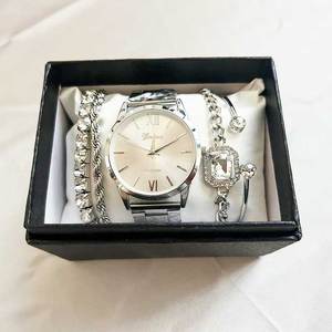 Fashion Women's Stainless Steel Strap <b>Watch</b> Set Quartz <b>Watch</b> Bracelet Set - Product Image 5