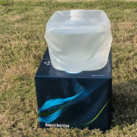 Conteneur pliable transparent de qualité alimentaire 5L-20L avec poignée, sac souple pliable en plastique pour eau, lait, gelée, idéal pour l'extérieur