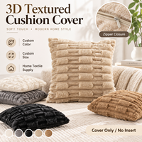 Housse de coussin décorative pour canapé, couleur personnalisée OEM ODM, en fausse fourrure pelucheuse