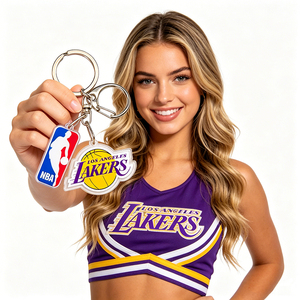 Porte-clés en acrylique <span class=keywords><strong>NBA</strong></span> toutes équipes, impression double face, cadeau pour fan de basketball, breloque de sac, pendentif clé - Product Image 1