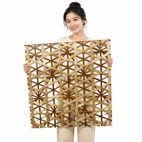 Panel de Resina Natural Personalizado OEM, Cubo de Acrílico Transparente Tejido con Bambú, Lámina de Plástico de Ratán, Decoración de Techo para Gimnasio