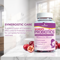 Gummies Probiotiques pour Femmes à Marque Blanche OEM avec Canneberge pour Soutenir la Santé Digestive et Urinaire et l'Équilibre du pH