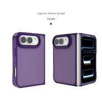 Coque antichoc intégrale pour iPhone 18 Fold, bicolore TPU PC, avec cadre de protection d'objectif surélevé, surface lisse anti-traces de doigts