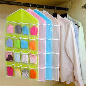 Organisateur de rangement suspendu transparent avec poches pour chaussettes, soutiens-gorge et sous-vêtements, pour salle de bain et salon - Product Image 5