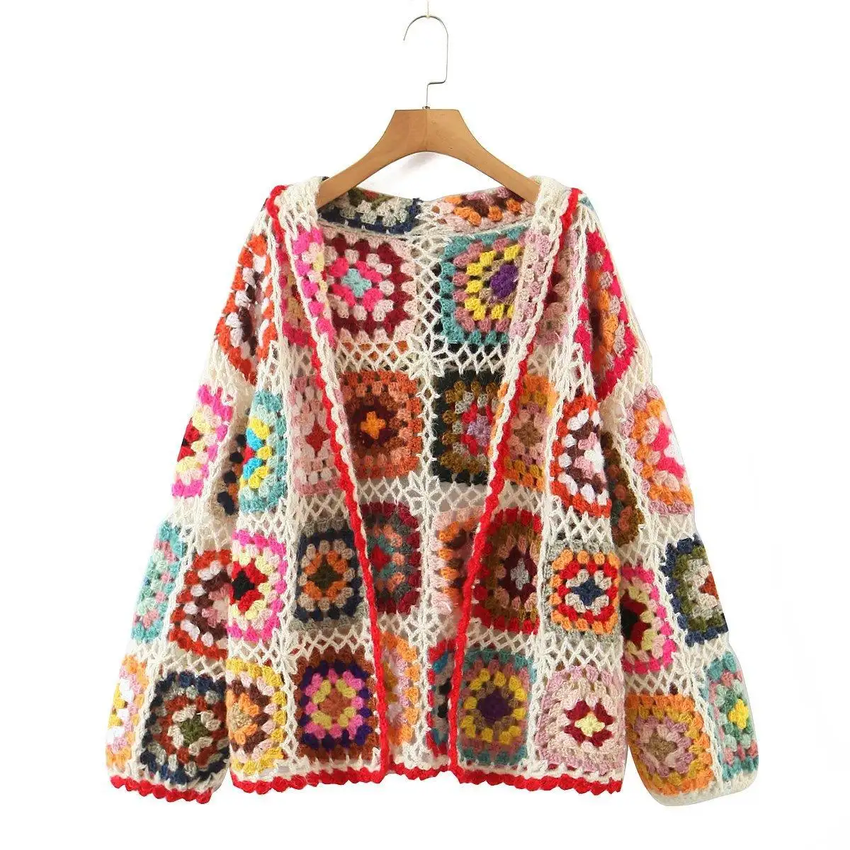 Summer Seaside Handmade Crochet Computer Knitted Beach Holiday Skirt Crochet sweater cardigan women