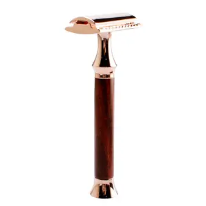 Razor Blade Manufacturer Collection Rose Gold Ladies Double Edge Safety Shaving Razor