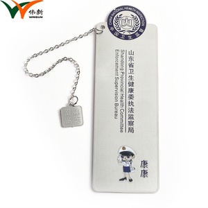 Unbreakable Customized Province Label Rectangle Shape Metal <b>Bookmark</b> with Pendant - Product Image 4