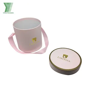 Take Away Gift Box Wholesale New Arrival Small Cylinder Paper Box Flower Hat Box Customized Elegant Round Flower Boxes