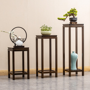 Soporte de Madera Maciza Estilo Chino para Plantas con Cajón, Estante para Macetas de Interior, Mueble de Almacenamiento para Sala de Estar - Product Image 2