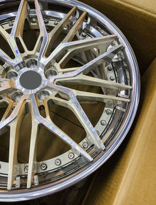 Jante en alliage décalée polie deux pièces série X roue forgée or <span class=keywords><strong>champagne</strong></span> brossé pour Audi Rs6 A7 pour <span class=keywords><strong>Ferrari</strong></span> 812 Super Fast - Product Image 3