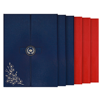 Carpeta de Cuero PU de Lujo con Estampado en Caliente de Flor de Ciruelo, Cubierta Personalizada para Diploma con Emblema de Corona Redonda de Metal