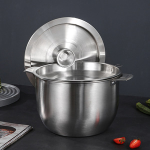 Recipiente de acero inoxidable 304 con tapa para almacenamiento y filtración de aceite de cocina, ideal para manteca de cerdo. - Product Image 3