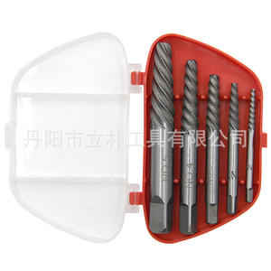 Extracteur de vis en spirale 5 pièces, filetage grossier métrique, pour vis endommagées, jeu de forets manuels pour réparation DIY - Product Image 2