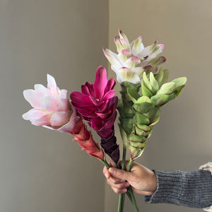 Flores de Jengibre Artificiales de Tacto Real para Decoración de Fondo de Escenario de Boda - Product Image 1