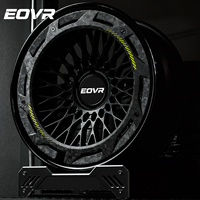 Jantes forgées EVOR en fibre de carbone noir brillant, 19, 20, 21, 22, 24, 26 pouces, multi-rayons, 5x114.3, 5x112, 5x130, pour voitures de luxe