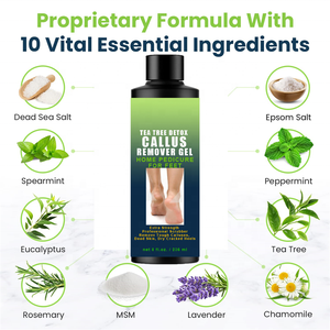 Exfoliante de cáscara de aceite de árbol de té para pedicura en casa, removedor de callos de pies, talón agrietado, células muertas, Gel exfoliante, depurador de piedra pómez - Product Image 2