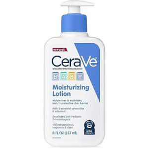Loción Humectante para Bebés 100% USA, 8 Fl Oz, Cuidado para Piel Sensible con Ceramidas, Vitamina E, Sin Fragancia - Product Image 1