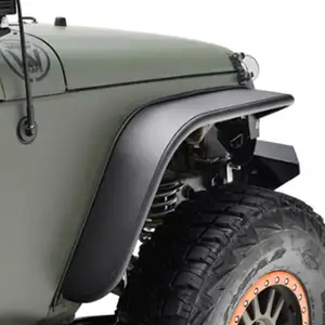 4X4 Offroad Parts Wide Body Fender Flares Black Rear Poison Spider for Wrangler JL/JK Customize Standard Size Jeep Wrangler