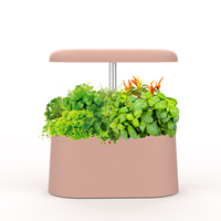 Système hydroponique domestique Macaron Colors de taille compacte, mini jardin intelligent pour la culture hydroponique intérieure