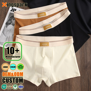 Slip e <span class=keywords><strong>Boxer</strong></span> da Uomo in Cotone 4XL con Logo Personalizzato, Produzione di Fabbrica, Comodi Slip da Uomo in Cotone <span class=keywords><strong>Taglie</strong></span> Grandi - Product Image 1