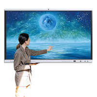 Pizarra Interactiva Inteligente para Conferencias de 65/75 Pulgadas con Android 15, para Reuniones de Negocios, con Opción de NFC/Cámara, Pantalla LCD 4K