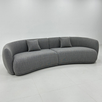 Canapé d'angle moderne en tissu velours sur mesure de l'usine de Foshan pour appartements, villas, hôtels et salons