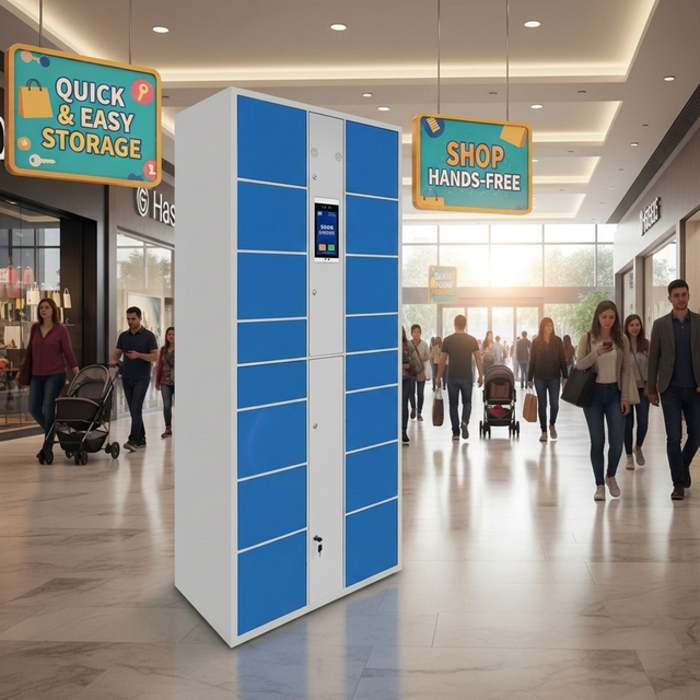 Smart Storage Locker Touch Screen Electronic Luggage Parcel Delivery Kiosk Steel Cabinet Assembled 21.5 Inch LCD OEM