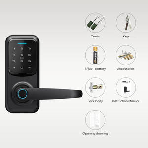 Locstar LS-C90 Serrure <span class=keywords><strong>de</strong></span> porte intelligente à combinaison sans clé la plus vendue, poignée <span class=keywords><strong>de</strong></span> porte intelligente à code - Product Image 5