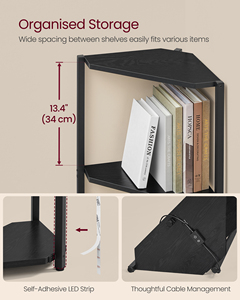 <span class=keywords><strong>VASAGLE</strong></span> <span class=keywords><strong>Étagère</strong></span> d'angle à 5 niveaux Bibliothèque avec lumières LED réglables <span class=keywords><strong>Étagère</strong></span> <span class=keywords><strong>de</strong></span> <span class=keywords><strong>rangement</strong></span> avec cadre en acier pour salon chambre à coucher étude - Product Image 5