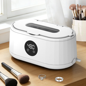 Appareil de nettoyage multifonctionnel entièrement automatique, nettoyeur ultrasonique numérique, réservoir en acier inoxydable, minuterie 480S pour lunettes et bijoux - Product Image 4