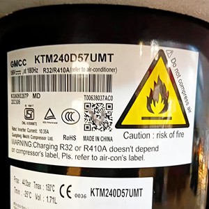 คอมเพรสเซอร์แบบสกรอลล์ Gmcc รุ่น ATF235D22UMT 165V 180Hz ใช้สารทำความเย็น R410A สำหรับเปลี่ยนในเครื่องปรับอากาศ - Product Image 3
