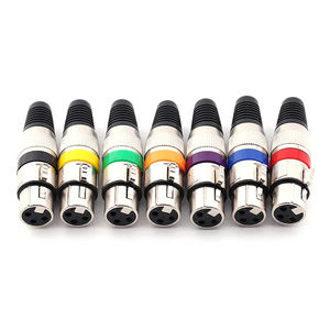 GW XLR 3-core ses mikrofon fişi 3Pin erkek kadın DIY Metal konnektör renkli dengeli adaptörü CE sertifikalı 24V yüksek - Product Image 4