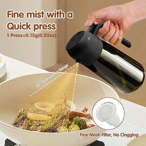 Dispenser Spray <span class=keywords><strong>Olio</strong></span> 2-in-1 Ecologico <span class=keywords><strong>per</strong></span> Alimenti da 470ml, Bottiglia in Vetro <span class=keywords><strong>per</strong></span> Cucina, <span class=keywords><strong>Friggitrice</strong></span> <span class=keywords><strong>ad</strong></span> <span class=keywords><strong>Aria</strong></span>, Insalate, Frittura e BBQ - Product Image 3