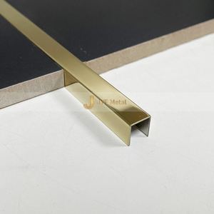 Accessoires pour carrelage EX267 en acier inoxydable, matériau de construction 201 304, profilé en U en acier inoxydable miroir or rose - Product Image 5