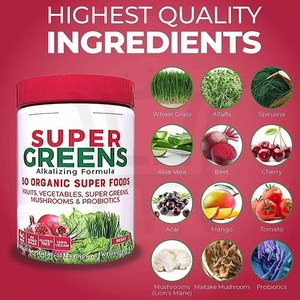 OEM <strong>Greens</strong> Food Powder Superfood Nutrition Organic No GMO No Additives Organic SuperGreen Superfood Powder - Product Image 2