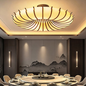 Chinese Style Ceiling Light Luxury Chandelier Wrought Iron Art Hotel Restaurant Lobby Living Room <b>Decorative</b> <b>Lighting</b> Fixture - Product Image 5